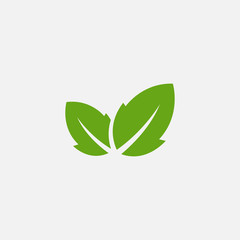 Green leaf ecology nature element vector icon, Leaf Icon, green leaf ecology nature element vector