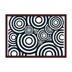 paintings exhibition , art gallery on white background