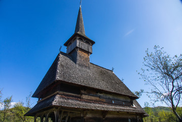 Fototapeta na wymiar Wooden church monument UNESCO from Barsana (Maramures, Transylvania, Romania)