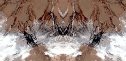 abstract symmetrical photograph of the deserts of Africa from the air, aerial view, abstract...