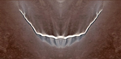 abstract symmetrical photograph of the deserts of Africa from the air, aerial view, abstract...