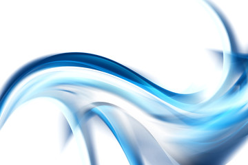 Fototapeta na wymiar Blue and white modern blurred waves. Abstract background composition.