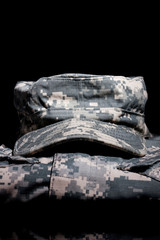 Military supplies. Military uniform.