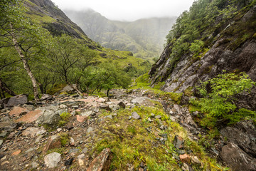 Beautiful scenic landscape of Scotland nature.