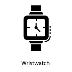 Wristwatch Solid  Vector 