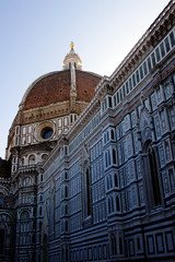 Florence Cathedral with the dome touched by sunlight
