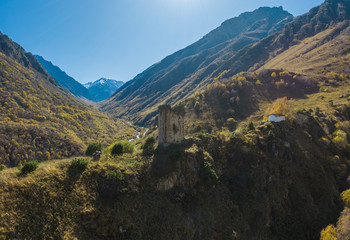 Fototapeta na wymiar snowy mountains of the Caucasus.