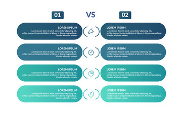 Obraz premium comparison infographic template design for business presentation 