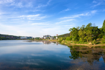 Fototapeta na wymiar Chun Ho ji lake in Cheonan-si, South Korea.