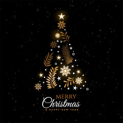 Fototapeta na wymiar beautiful christmas tree decorative greeting card design