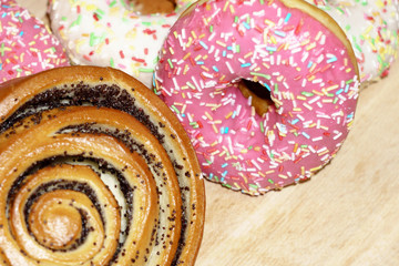 donut with icing and sprinkles