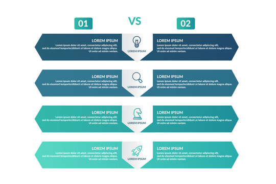 comparison infographic template design for business presentation 