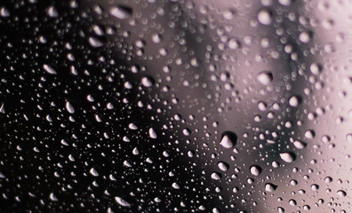 Rain drains on the windshield