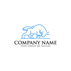 Bull logo design vector