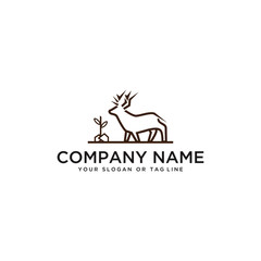 Deer logo design vector