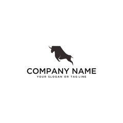 Bull logo design vector