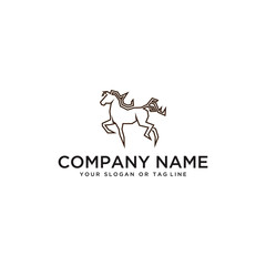 horse logo design vector template