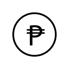 PHILIPPINE banking currency symbol, peso vector icon template