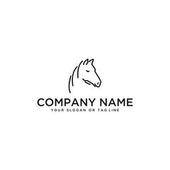 horse logo design vector template