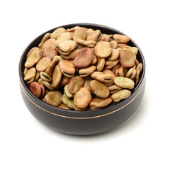 Fava beans,Vicia faba on white background