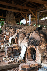 Naklejka premium Bugeo-ri Pottery Kiln in Gimje-si, South Korea.