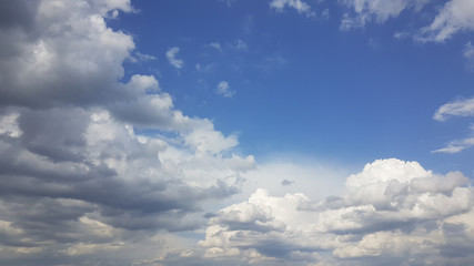 Fototapeta na wymiar Beautiful blue sky background with cirrus clouds
