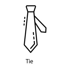  Necktie Line Vector 