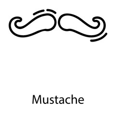  Mustache Line Vector 