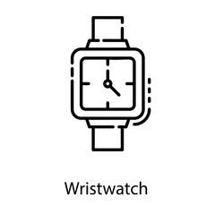 Wristwatch Line  Vector