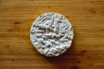 Delicious Brie Cheese with White Mold and Herbs