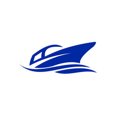 blue boat icon 