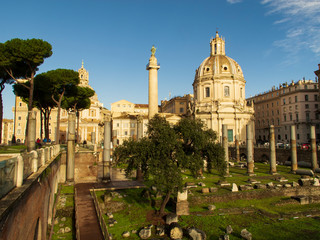 Obraz premium Views of the main streets of Rome, Italy