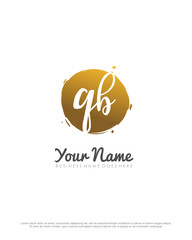 Q B QB initial splash logo template vector. A logo design for company and identity business.
