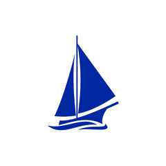 icon of the boat with water in the sea. vector illustration of a boat