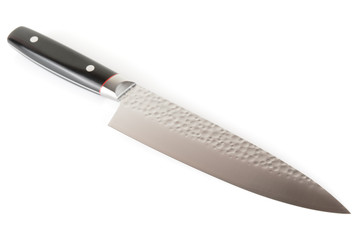 Japanese chef knife isolated on white