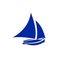 icon of the boat with water in the sea