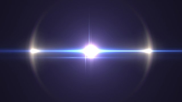 Optical Lens Flare Effect, Light Burst, Fading, Glowing Animation. Overlay Video. High Quality 4K Resolution.