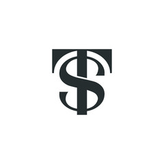 Obraz premium Elegant letter TS monogram, initial, luxury TS logo with shield shape, ST logo design .vector