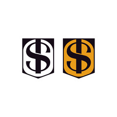 Elegant letter TS monogram, initial, luxury TS logo with shield shape, ST logo design .vector