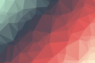 Fototapeta premium Sunset Color Abstract trianglify Generative Art background illustration
