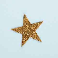 Christmas decor. Christmas decorations on pastel background. Flat lay, top view, copy space.