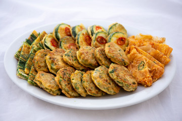 Korean style pan-fried meatballs and other style pancakes