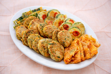 Korean style pan-fried meatballs and other style pancakes