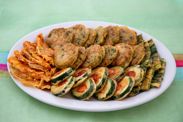 Korean style pan-fried meatballs and other style pancakes