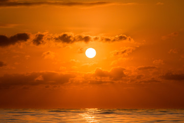 小笠原の海に沈む夕日