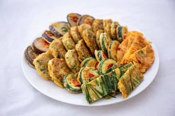 Korean style pan-fried meatballs and other style pancakes