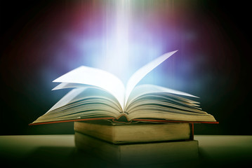 Bewitched Book With Magic Glows In The Darkness 