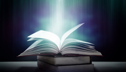 Bewitched Book With Magic Glows In The Darkness 