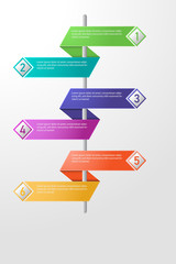 Concept colorful banner infographic. Template for data, process, development and business presentation.