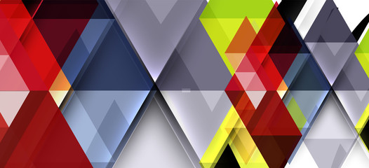 Colorful repeating triangles modern geometric in contemporary style on white background. Abstract geometric shape. Modern stylish texture